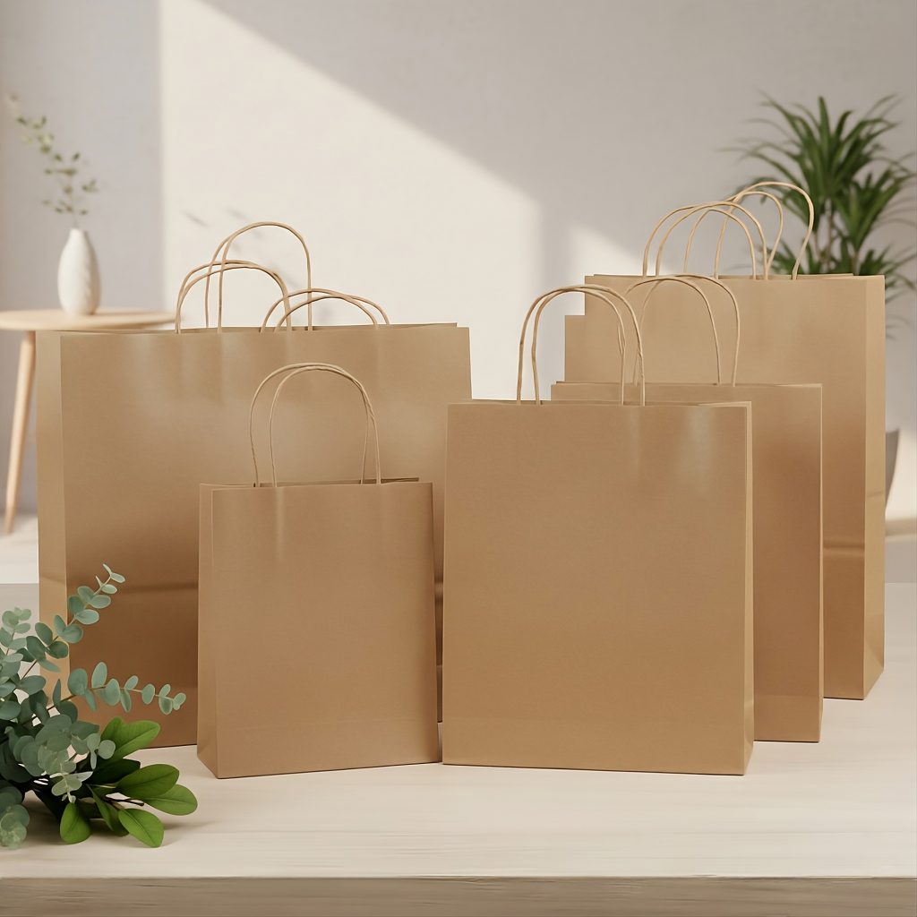 brown twist handle paper bags